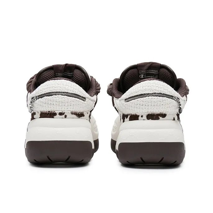 Champion CloudNine Cotton V1 Low Top Skateboard Shoes Women's Baroque Brown/Milk White-3