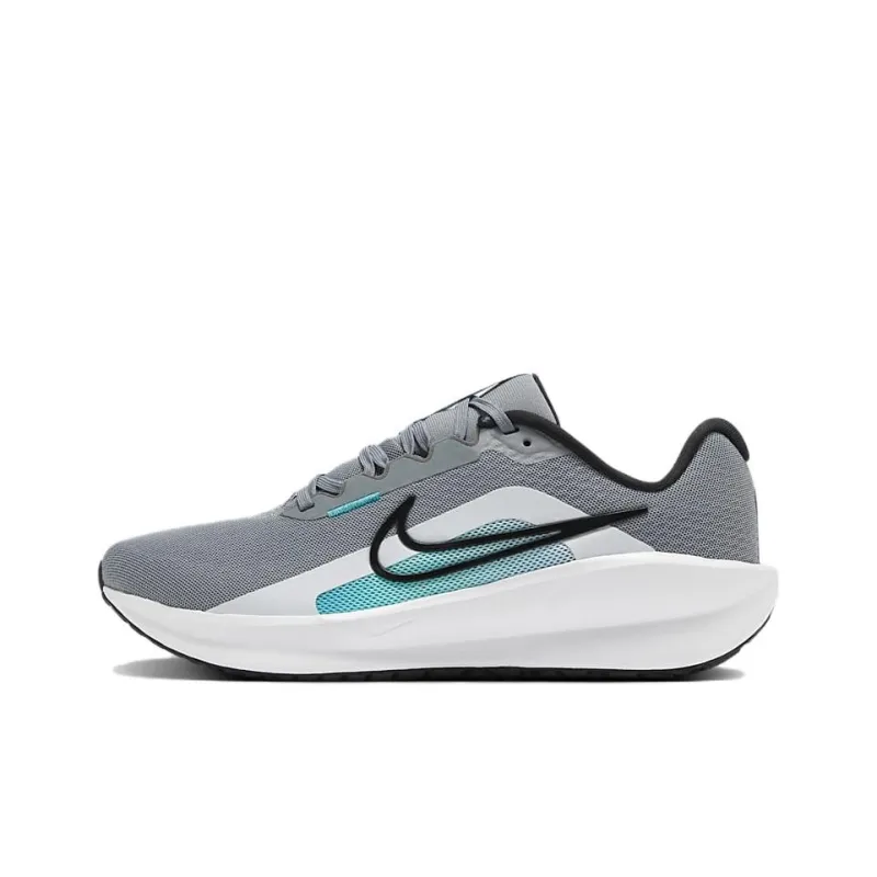 Nike DOWNSHIFTER 13 Anti Slip Wear Resistant Low Top Casual Running Shoes Men's Gray White Green-0