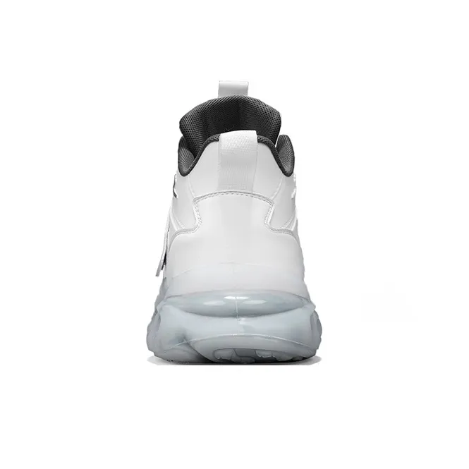 Warrior Anti Slip And Wear Resistant Lightweight Height Increasing Coverage Low Top Running Shoes Men's White Gray-4