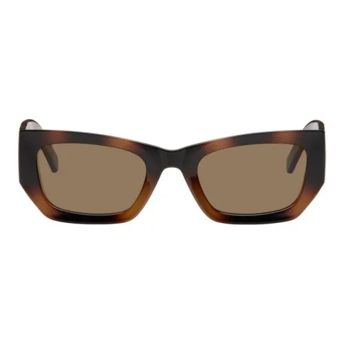 Le Specs Acetate Metal Irregular Shape sunglasses ports Women's Tortoiseshell