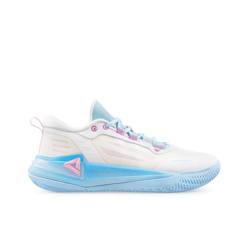 PEAK Cushioning Anti Slip Wear Resistant Coverage Impact Resistant Rebound Low Top Basketball Shoes Men's Mismatched-2