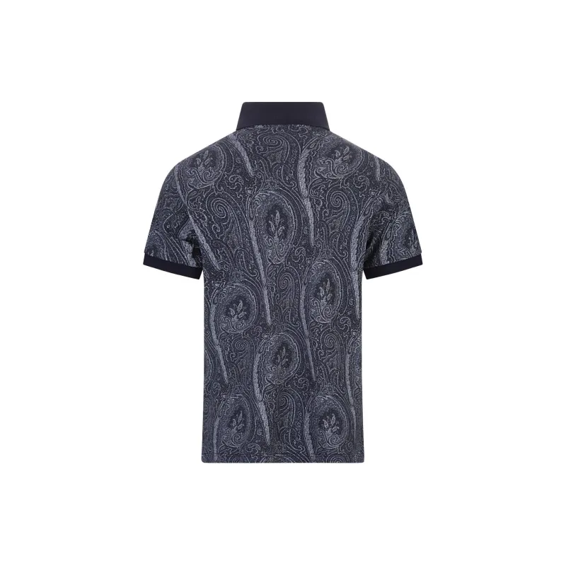 ETRO Paisley Printed Short Sleeved Polo Shirt-1