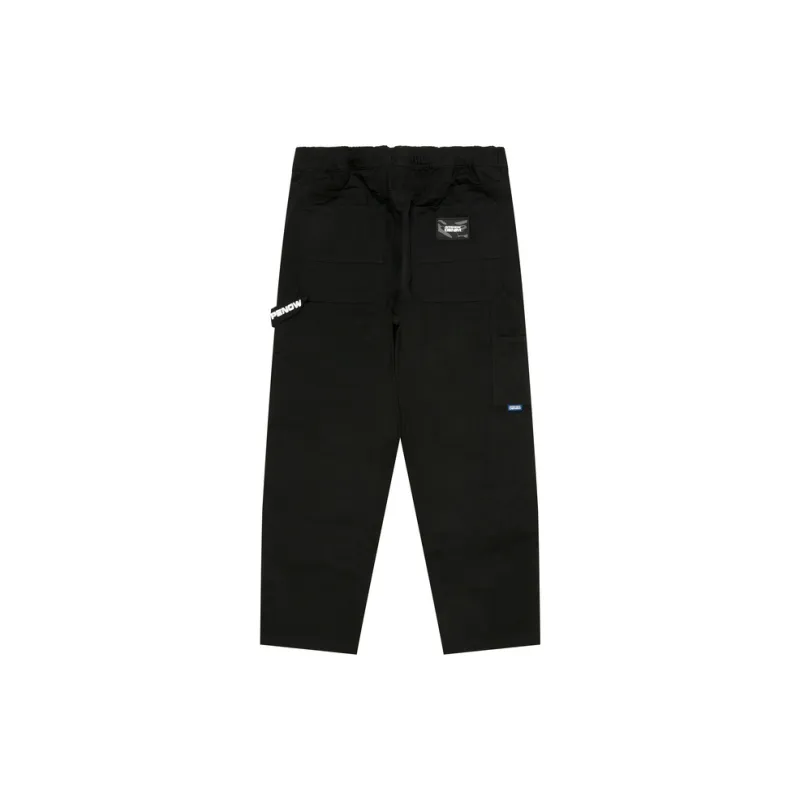 Aape Moonface Logo Straight leg Trousers-3
