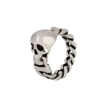 Alexander McQueen Skull Chain Ring