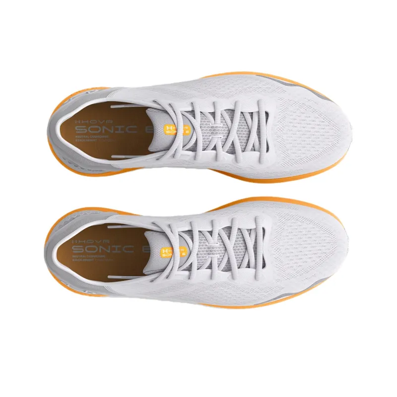 Under Armour Hovr Sonic 6 Anti-Slip Wear-Resistant Low-Top Casual Running Shoes Women's White Gray-3
