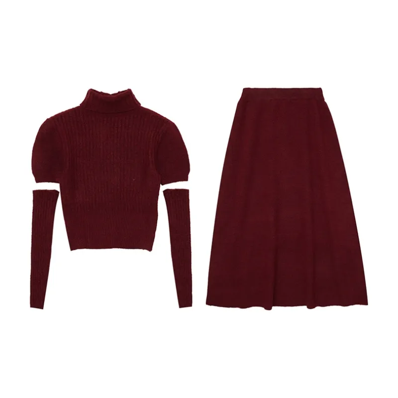 BVODE Two Piece Skirt Sets Women's-4