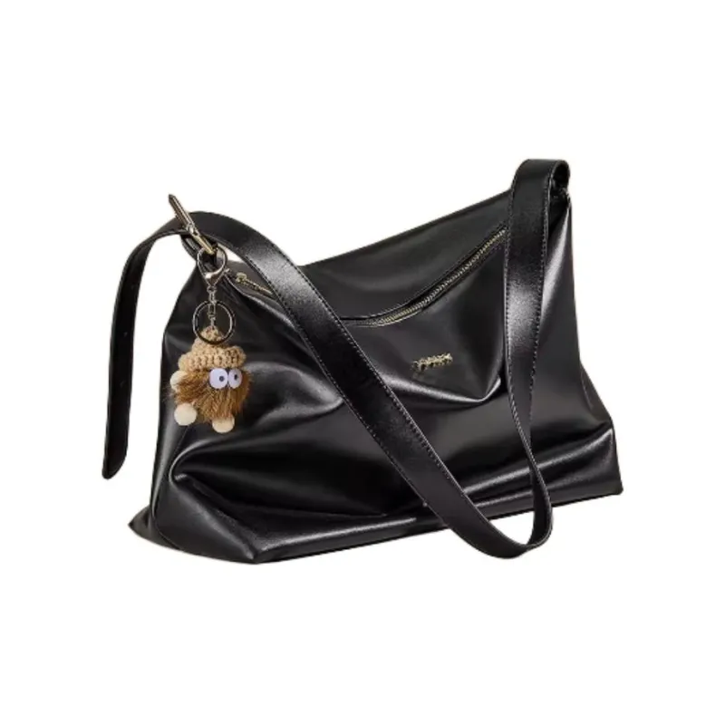 JOSINY PU Tote Bag Shopping Bag Handbag Shoulder Bag Medium Size Women's Premium Brown/Black-9