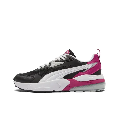 PUMA Vis2k Anti Slip Wear Resistant Low Top Casual Shoes Women's Black White