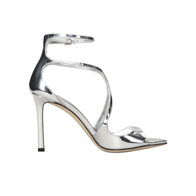 Jimmy Choo Azia Strap Sandals 9.5cm Women's Silver-1
