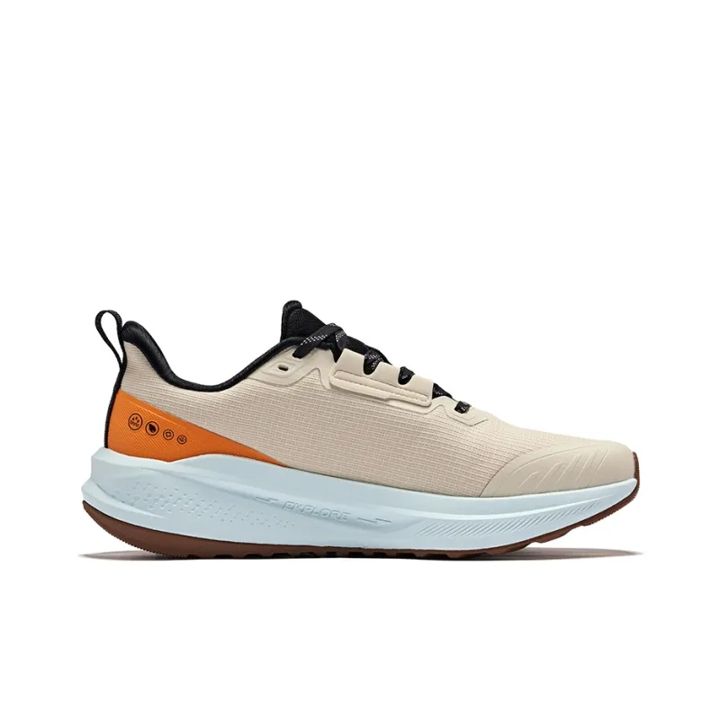 Erke Wild Cushioned Slip Resistant Water Resistant Lightweight Low Top Running Shoes Men's Warm Linen Jet Black-1
