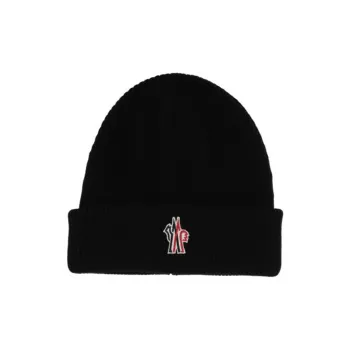 Moncler Logo Patch Knit Beanie