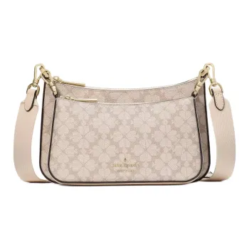 Kate Spade PVC Shoulder Bag, Crossbody Bag Trumpets Women's Dark Beige Multicolor