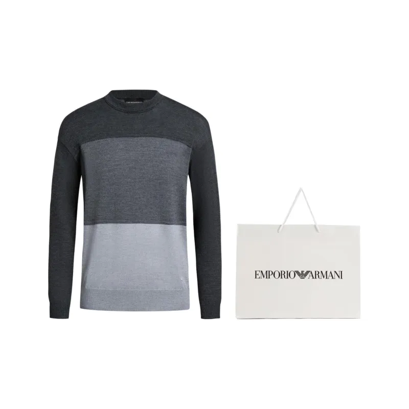 EMPORIO ARMANI Long Sleeved Crewneck Knitted Jumper-8