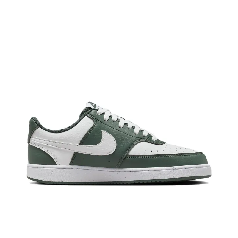 Nike Court Vision Anti Slip Wear Resistant Low Top Skateboard Shoes Women's Green White-1