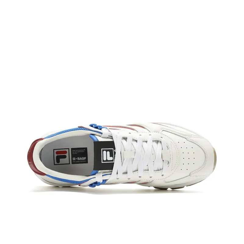 FILA Wear-Resistant Low-Top Running Shoes Men's White Red-1