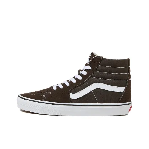 Vans SK8 HI Abrasion Resistant Slip Resistant High Top Skateboard Shoes Unisex Brown