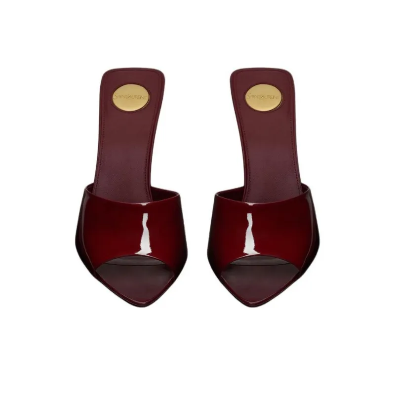 SAINT LAURENT Slip Resistant Slide Slippers Women's Red-3