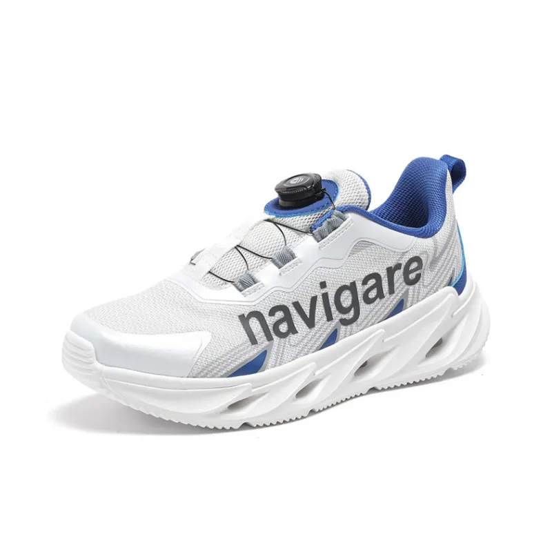 NAVIGARE Trendy Jogger Running Shoes Men Low Top Black/White Gray/White Sapphire Blue-6