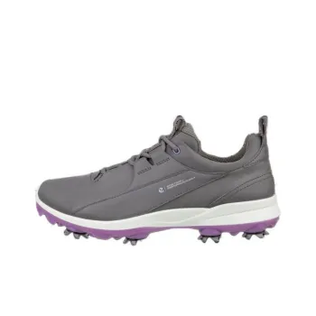 Ecco Anti Slip Wear Resistant Low Top Golf Shoes Men's Gray Purple