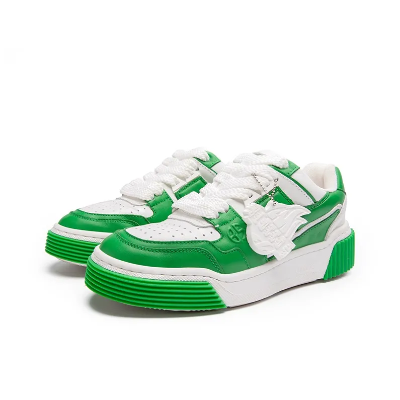 BLOCCO5 Mars Shoes Low Top Skateboard Shoes Unisex Green-1