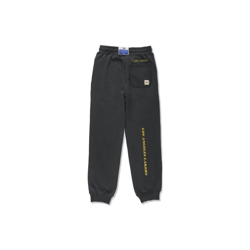 Nba X WIND AND SEA NBA X PARAPPA THE RAPPER Collaboration Knitted Sweatpants Unisex Black-1
