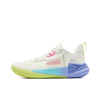 PEAK Hero 2 Basketball Shoes Men Low Top White Green Purple