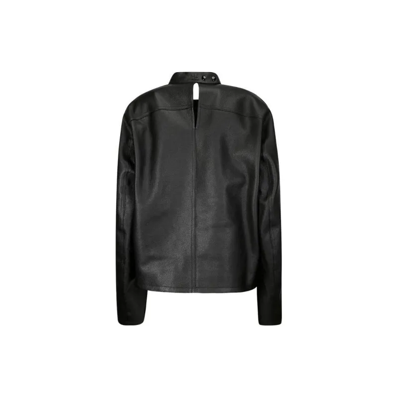 COURREGES Racer Buckle Leather Jacket-1