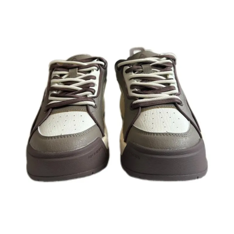 PEAK Classic Heritage Skateboard Shoes Women's Low Top Brown, Beige-3