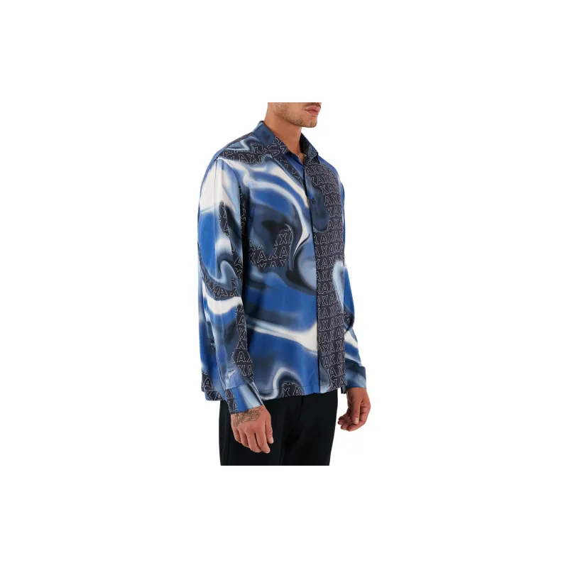 ARMANI EXCHANGEAE FW23 Shirt Men's Marine Blue-5