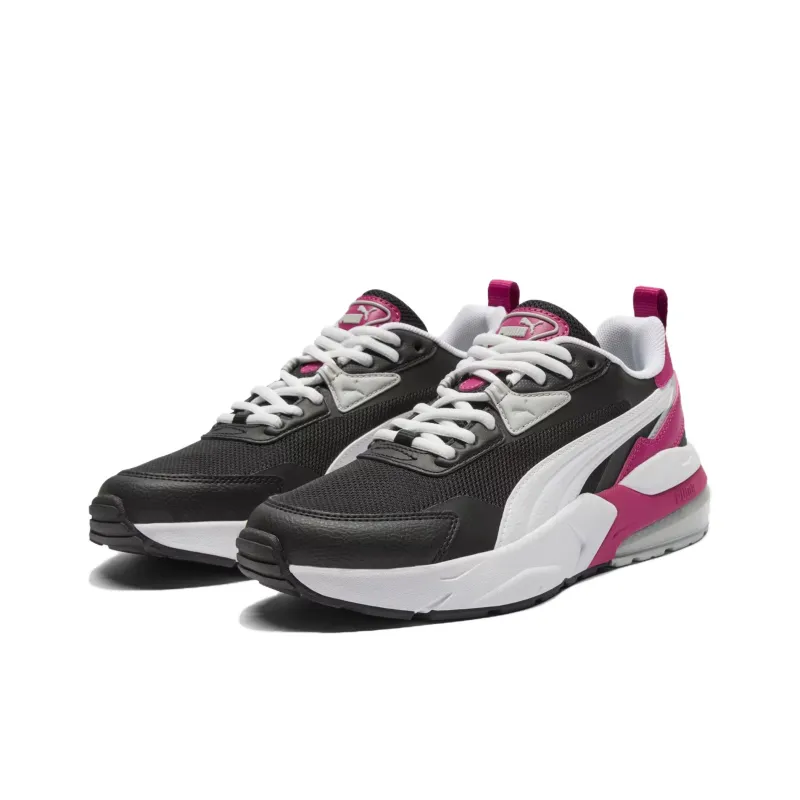 PUMA Vis2k Anti Slip Wear Resistant Low Top Casual Shoes Women's Black White-2