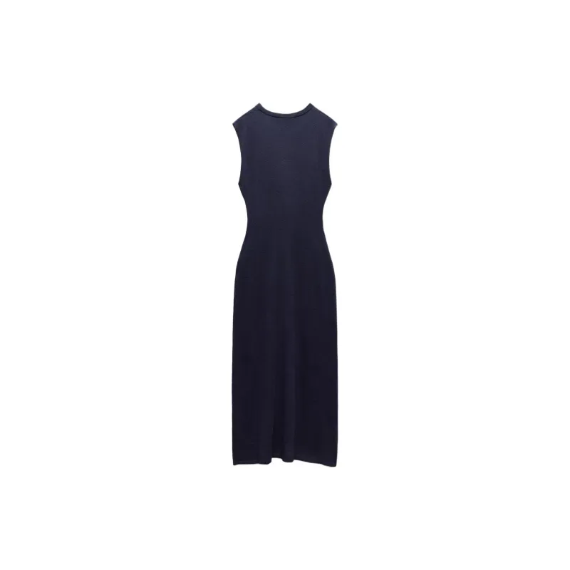 ZARA Sleeveless Dress Women's Sea Blue-1