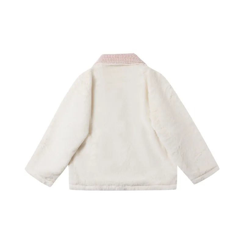 MRR&CO. Velvet feel Coat Women's White-1