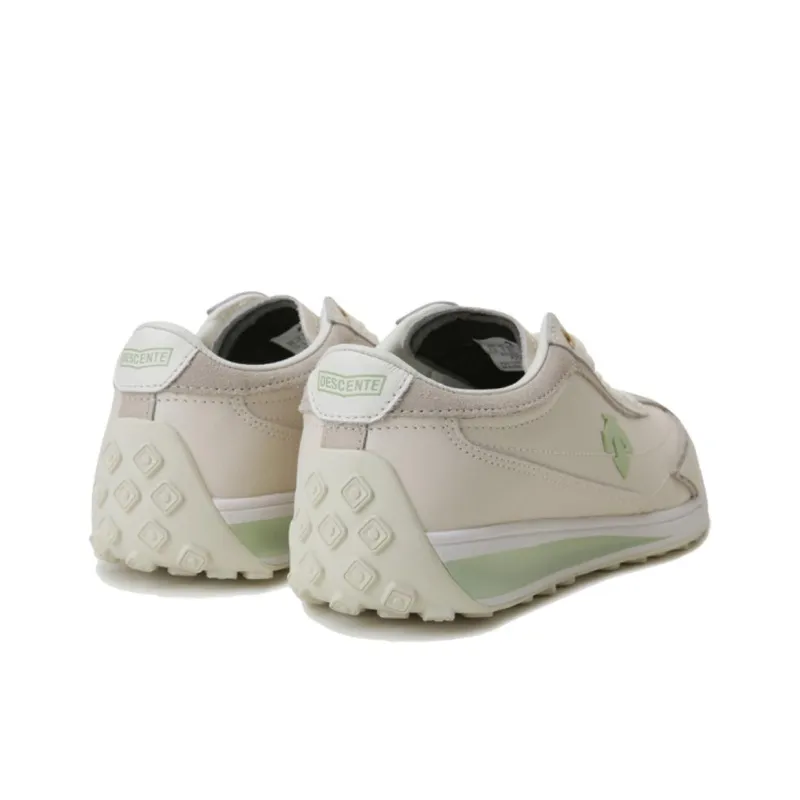 DESCENTE Cron Racer Anti Slip Wear Resistant Low Top Casual Shoes Women's Beige Green-1