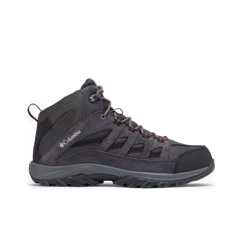 Columbia Crestwood Cushioned Slip Resistant Mid Top Trekking Shoes Men's Gray Black-1
