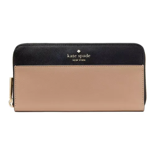 Kate Spade Saffiano Leather Wallet Large Size Women's Roasted Hazelnut Blend