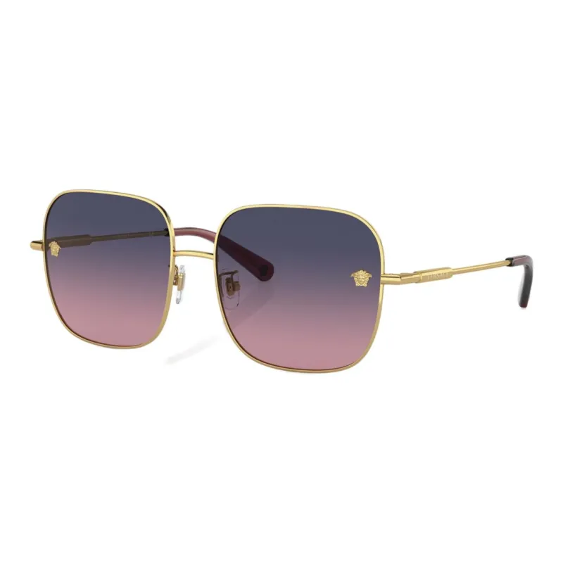 VERSACE Metal Oval Sunglasses Unisex Gold-0