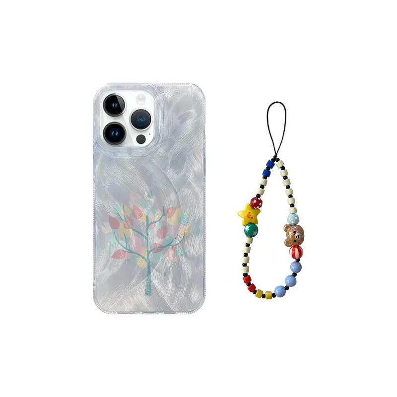 XIANGRIKE TPU Material Green Tree Phone Case Compatible With IPhone 15/14 Plus/13/12/11/15 Pro Max/XS/XR/XS Max/8 Plus-0