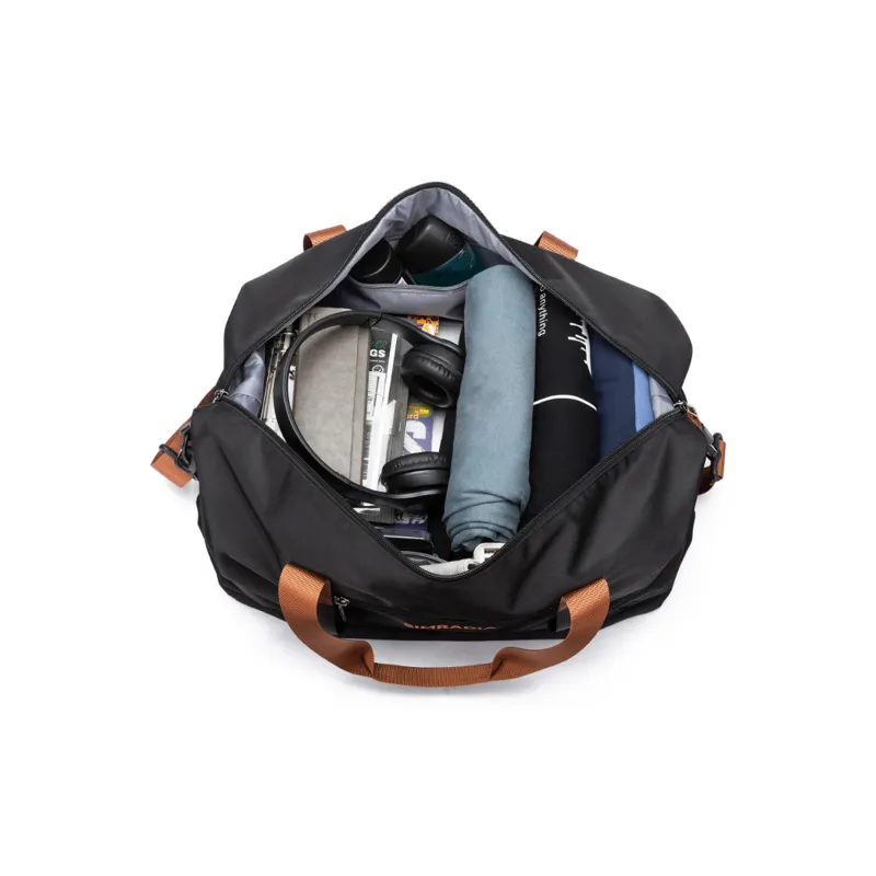 MOYYI Oxford Travel Bag Large Size Unisex Black/Khaki-2