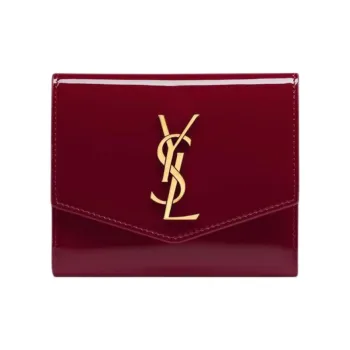 SAINT LAURENT UPTOWN Calfskin Wallet Women's Red