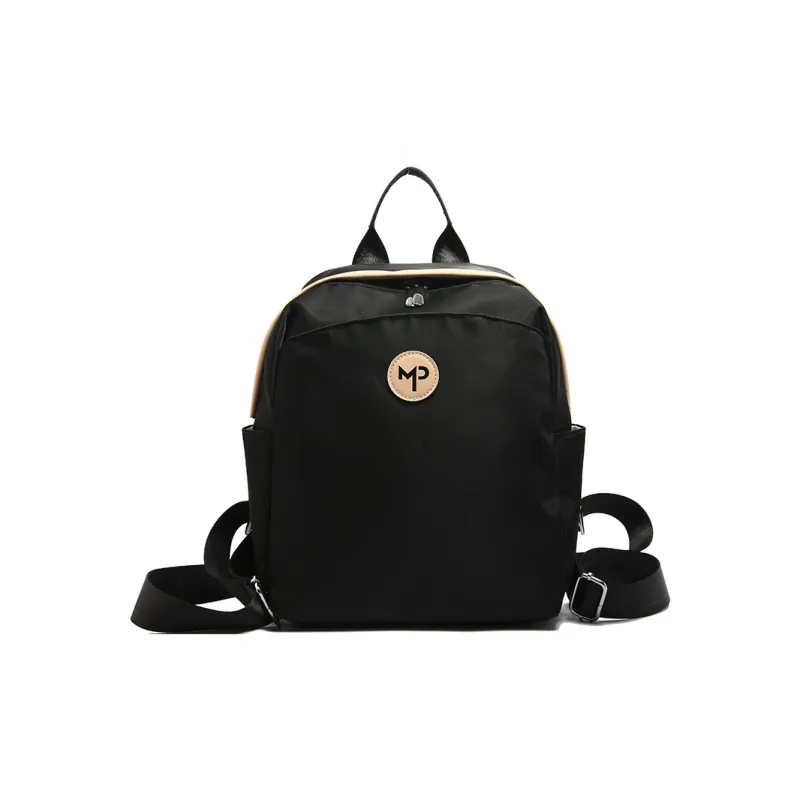 Gorora Nylon One Shoulder Portable Backpack Regular Women's Ecru Black Khaki-4