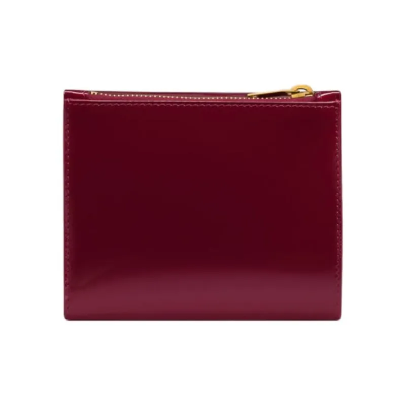 SAINT LAURENT UPTOWN Calfskin Wallet Women's Red-1