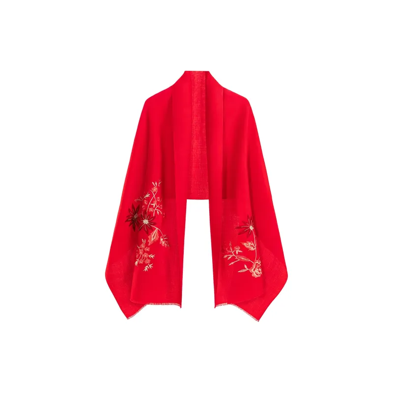 Shanghai Story 100% Sheep Wool Shawls Women's Fragrance Collection 3 Colors Available-8