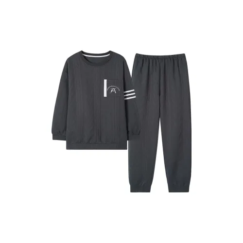 Mulong Family Pajama Set Men's Gray