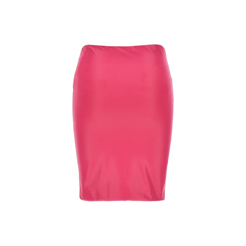 The Attico Metallic High Waist Beach Skirt-1