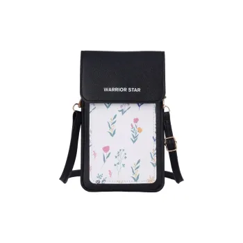 Warrior PU Cell Phone Pouch Regular Unisex Black/White