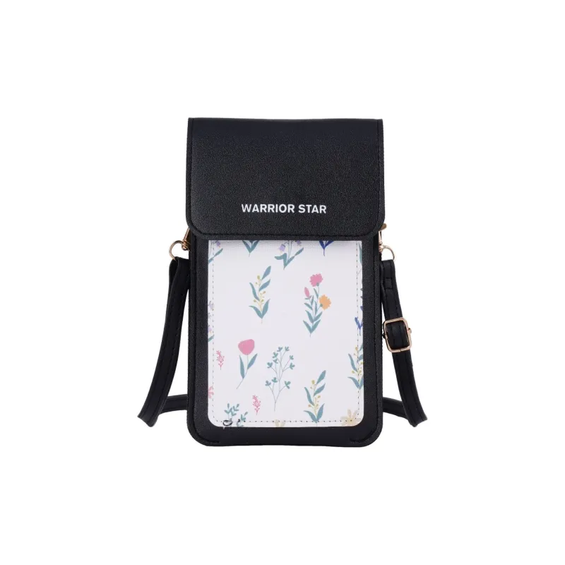 Warrior PU Cell Phone Pouch Regular Unisex Black/White-0