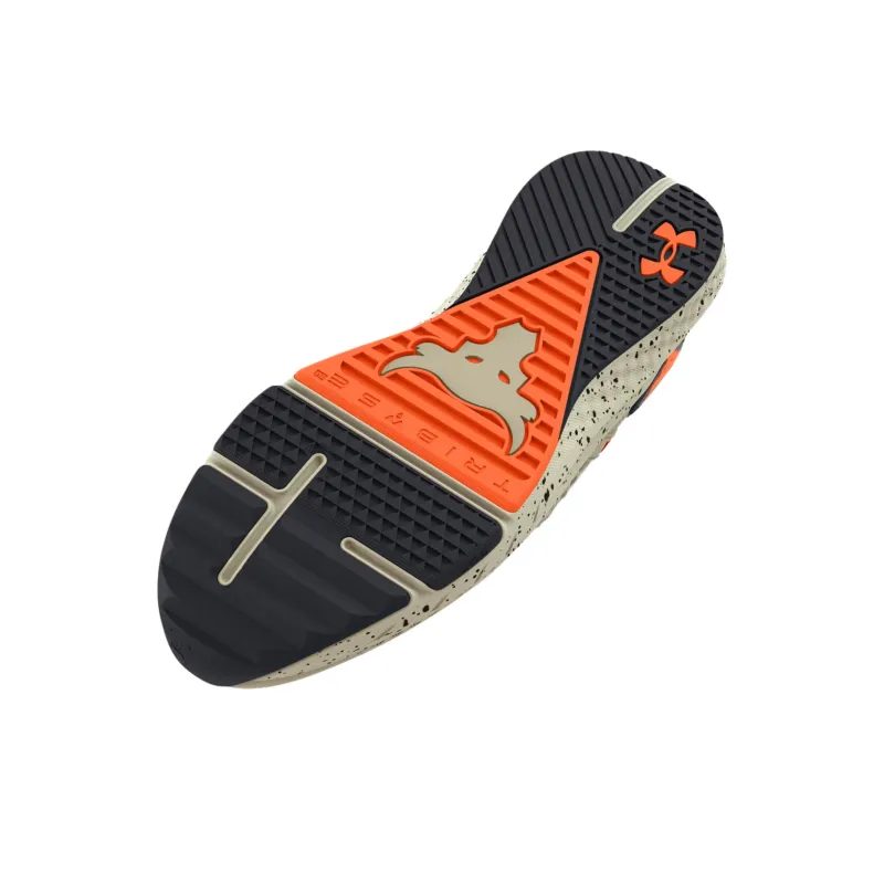Under Armour Project Rock BSR 4 Breathable Low Top Training Shoes Men's Beige Black-3