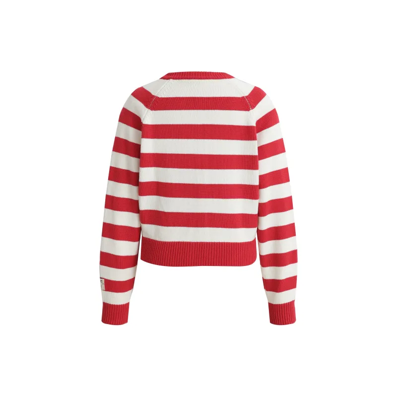 ELEVEN SLEEP Knitwear Women's Red White Stripes-1