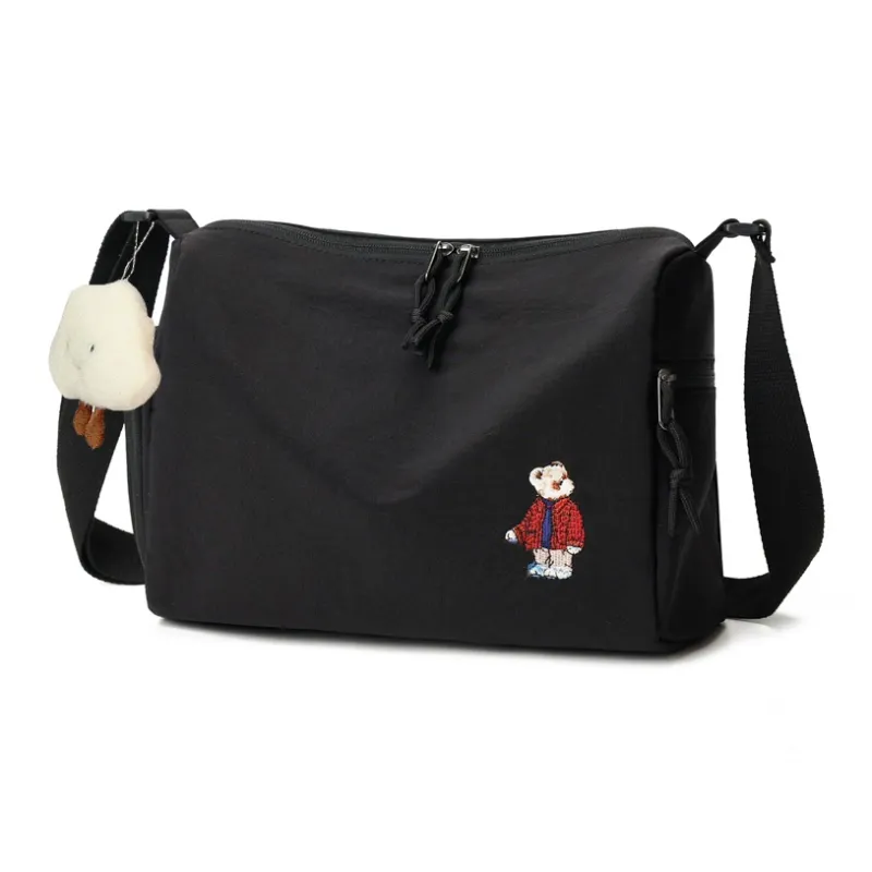 Ceion Keust Oxford Versatile Crossbody Bag Regular Unisex Black/Khaki-5