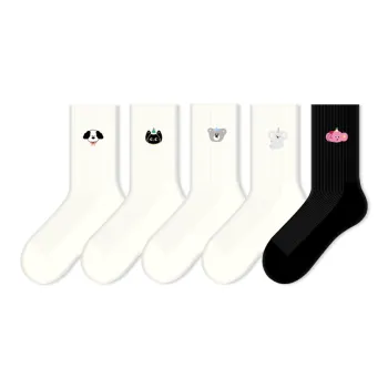 COTTON CHEESE Mid Calf Socks Unisex 5 Pack